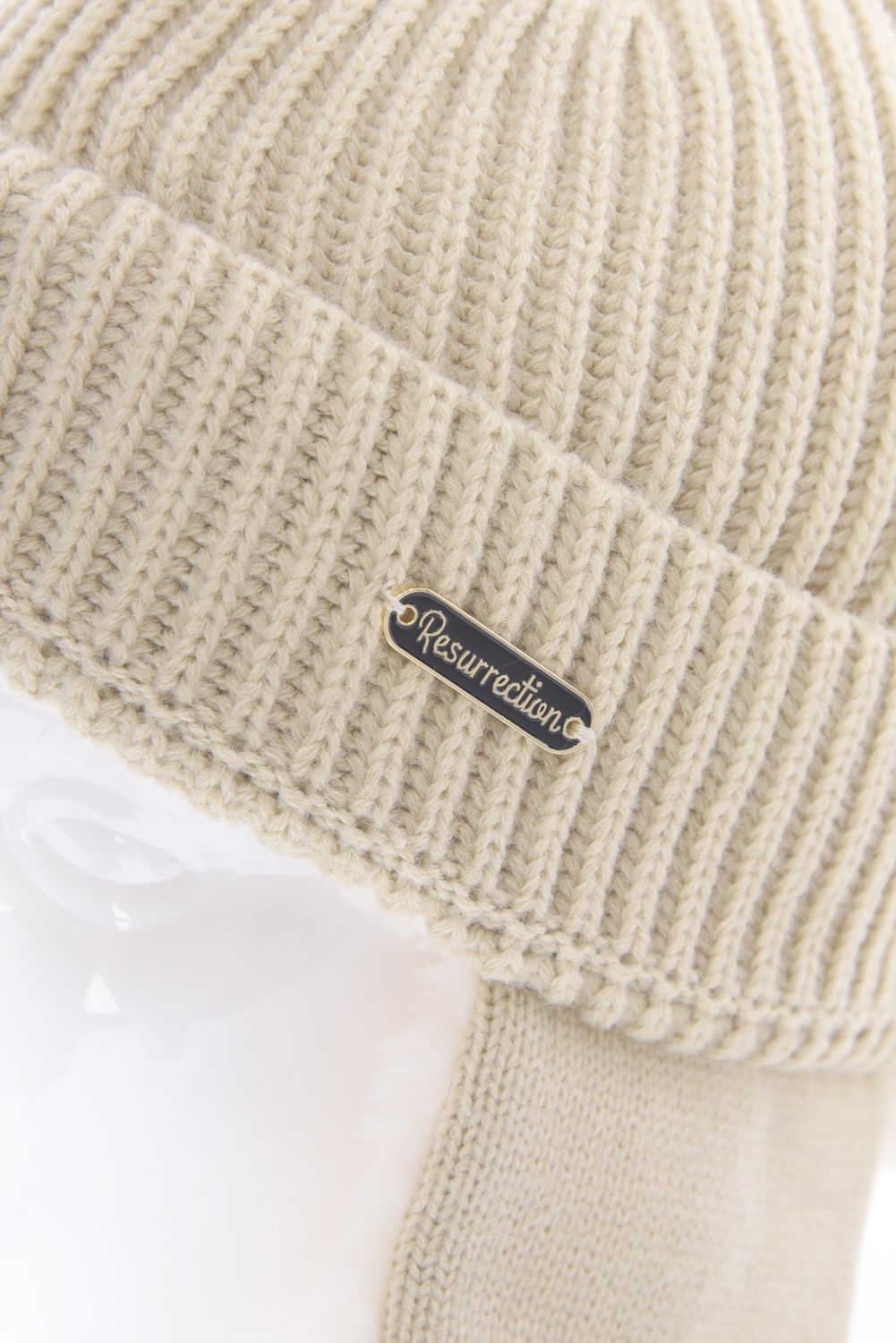 FUR YEAR KNIT CAP / ファーイヤー ニットキャップ (ベージュ)
