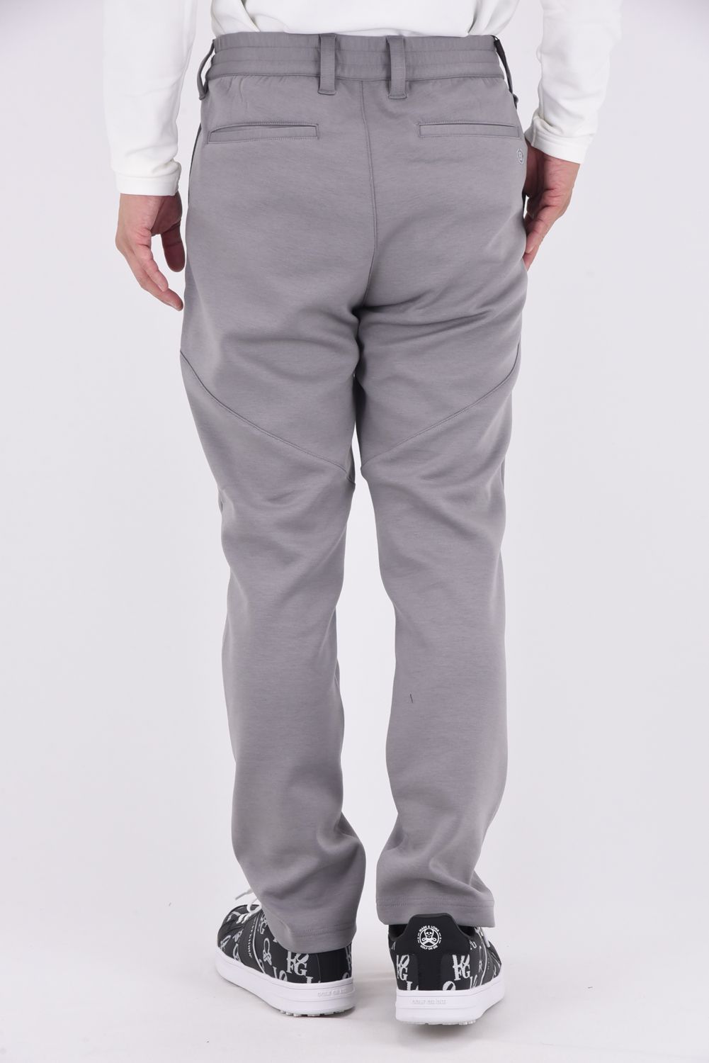 【25AW】 MEN'S WARM LOGO LINE SLIM PANTS / ダンボールニット ロゴ ライン スリムパンツ (グレー)