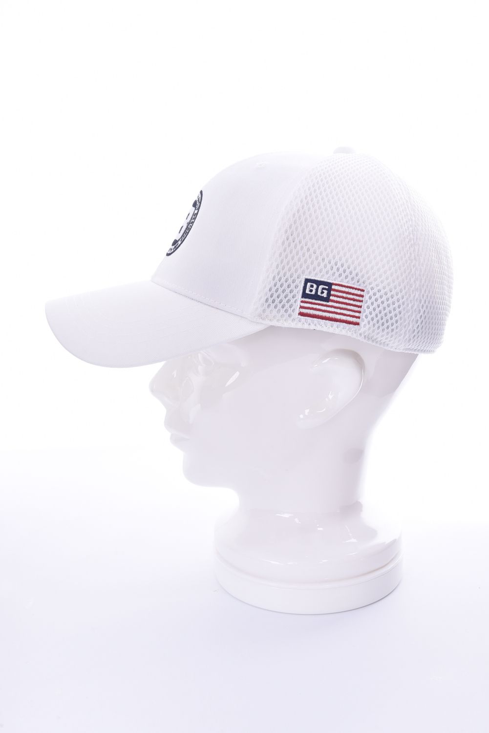 MENS MESH CAP FLEX FIT / サークルロゴ メッシュキャップ ホワイト