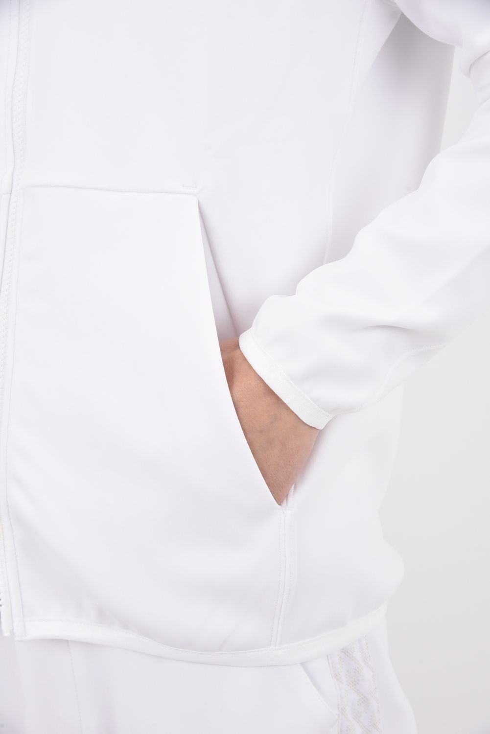 【26SS】 GM ACCENT LINE ZIP UP PARKER / モノトーンシリーズ アクセントライン ジップアップパーカー (ホワイト)*