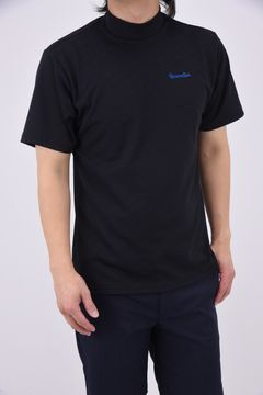 【25SS】 MENS GM JACQUARD MOCK NECK / ジャガード モックネックTシャツ (ブラック)