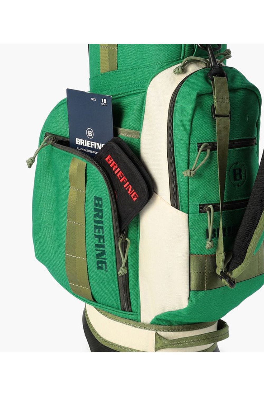 【銀行振込・代金引換不可】【返品・交換不可】 CR-8 #02 / スタンドタイプ キャディバッグ (グリーン/アイボリー)