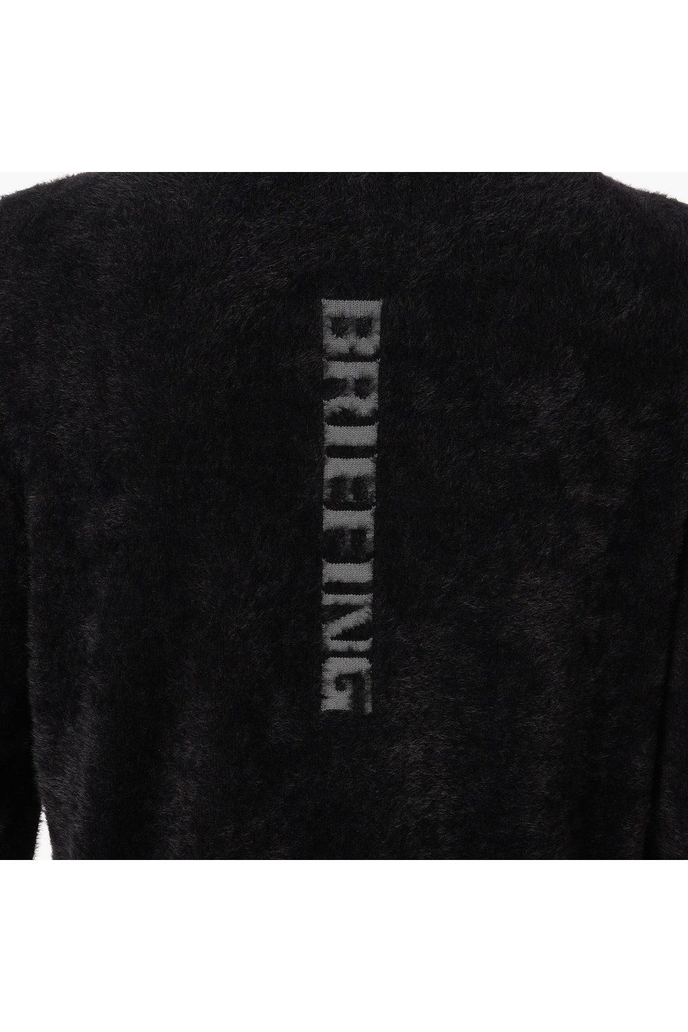 【26AW】 MEN’S SHAGGY KNIT TURTLENECK / ブランドロゴ タートルネック シャギーニット (ブラック)