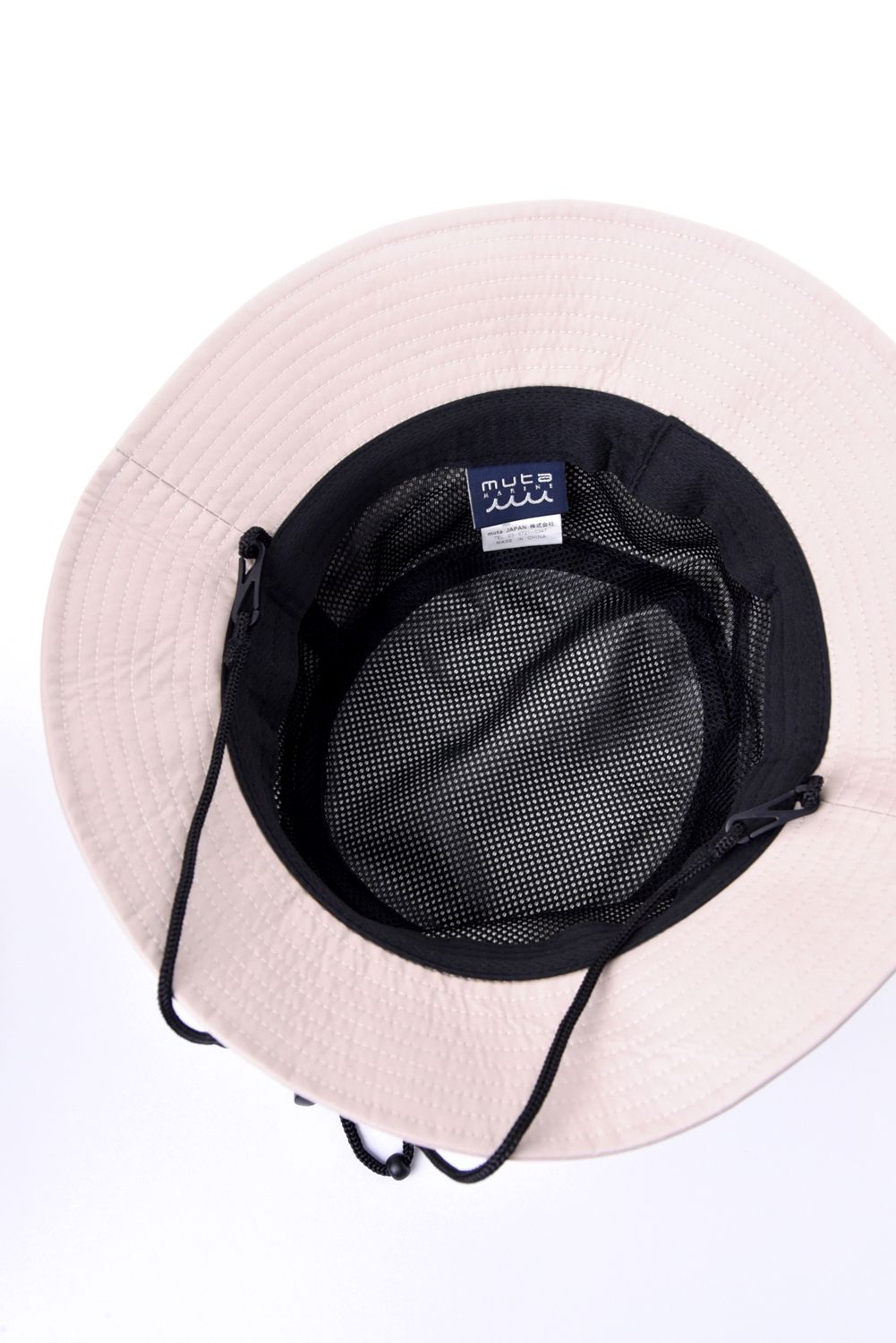 REIN BUCKET HAT / 防水 ロゴ バケットハット (ベージュ)