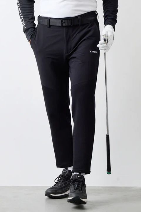 【25AW】 FRONT SWITCH TAPERED PANTS / ボンディング素材 ハイブリッドロングパンツ (ブラック)