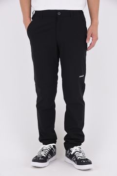 【25AW】 LIPSTOP STRETCH LONG PANTS / ブランドロゴ刺繍 ロングパンツ (ブラック)