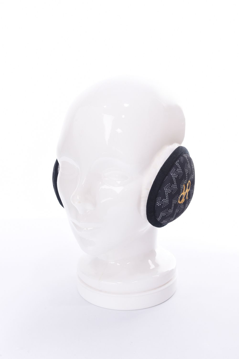 【プレゼント好適品】 GM EARMUFFS / ブランド オリジナルテキスタイル イヤーマフ (ブラック)*