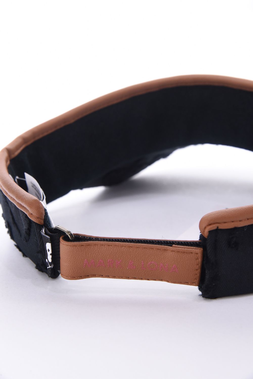 【26SS】 IMPERIAL CUT JACQUARD VISOR / 3Dモノグラム生地 レザーパイピング サンバイザー (ブラック)