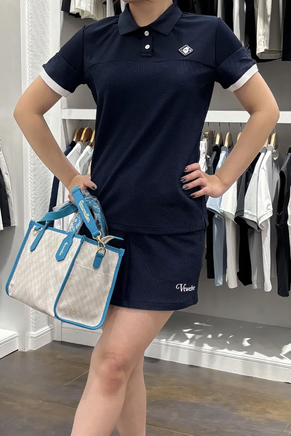 【GOSSIP GOLF別注商品】 LANIUS SQUARE MINI (ラニウス スクエア ミニ) / ブランドオリジナルテキスタイル カートバッグ （ウルトラマリン / Hイエローライニング）