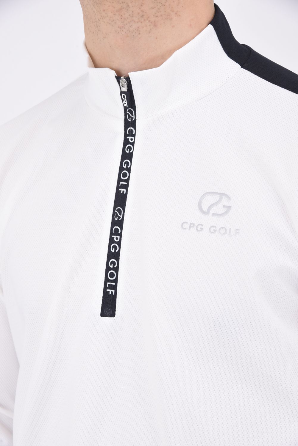 新品　CPG GOLF モックネック　半袖シャツ　カットソー　ハーフジップ　2 CPG GOLF - スタンドカラーハーフジップタイプモックネック