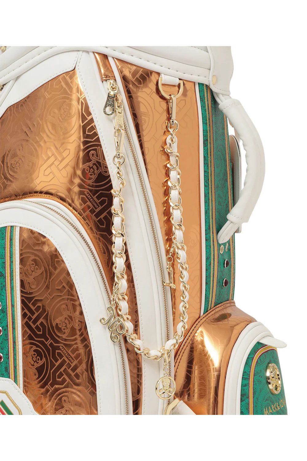 【26SS】【銀行振込・代金引換不可】【返品・交換不可】 STELA CHROME EDITION CADDY BAG / ミラーエナメル アラベスクパターン カートタイプ キャディバッグ (カッパー) (2月18日入荷予定)