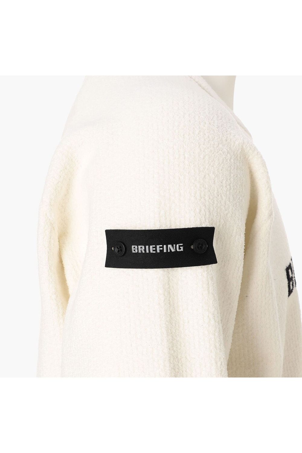 【26AW】 MEN’S AIRY YARN KNIT CREWNECK / エアリーファブリック ブランドロゴ クルーネックニット (ホワイト)