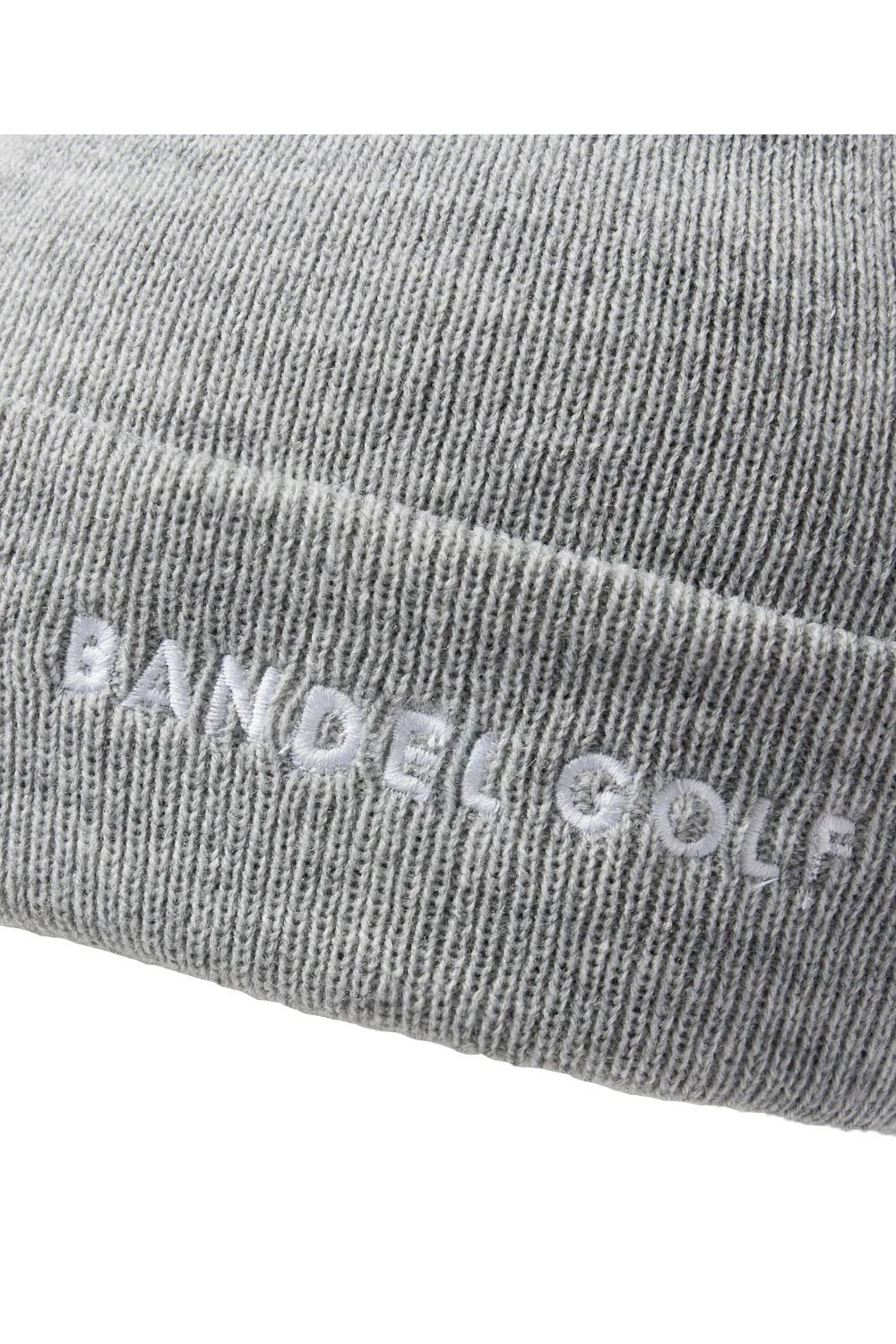 SIDE LOGO BONBON KNIT / ロゴ刺繍 ボンボンニットキャップ (グレー)