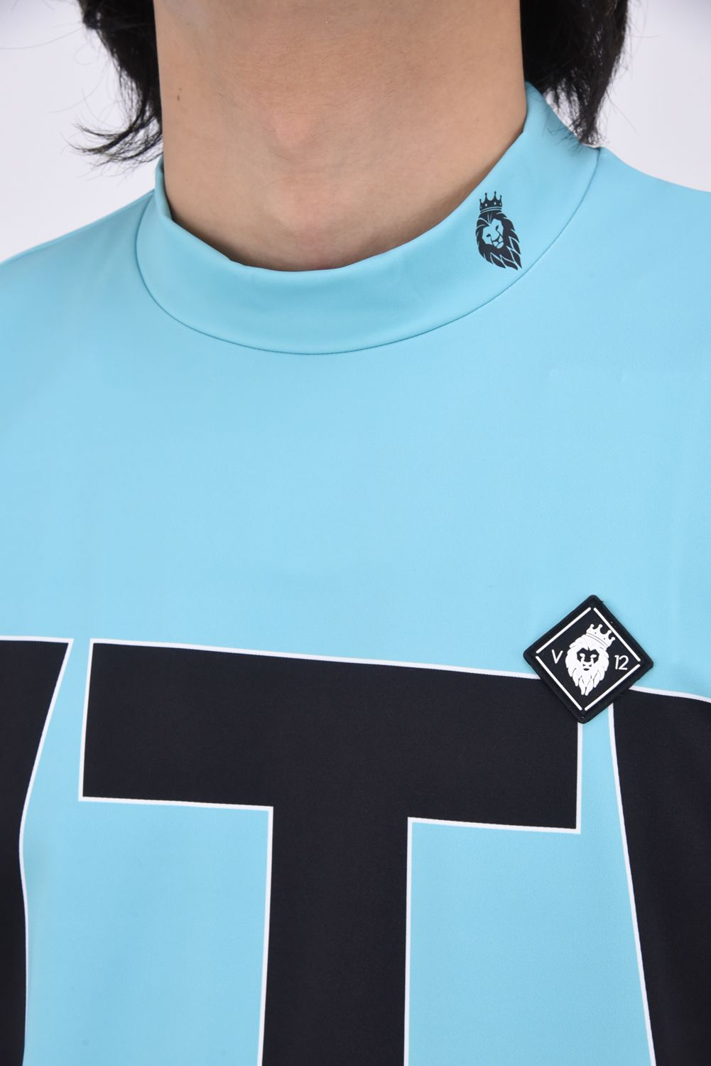 V12【25SS】 BIGZ MOCKビッグロゴ モックネッTシャツ ゴルフ V12 - 【25SS】 BIGZ MOCK / ビッグロゴ モックネックTシャツ