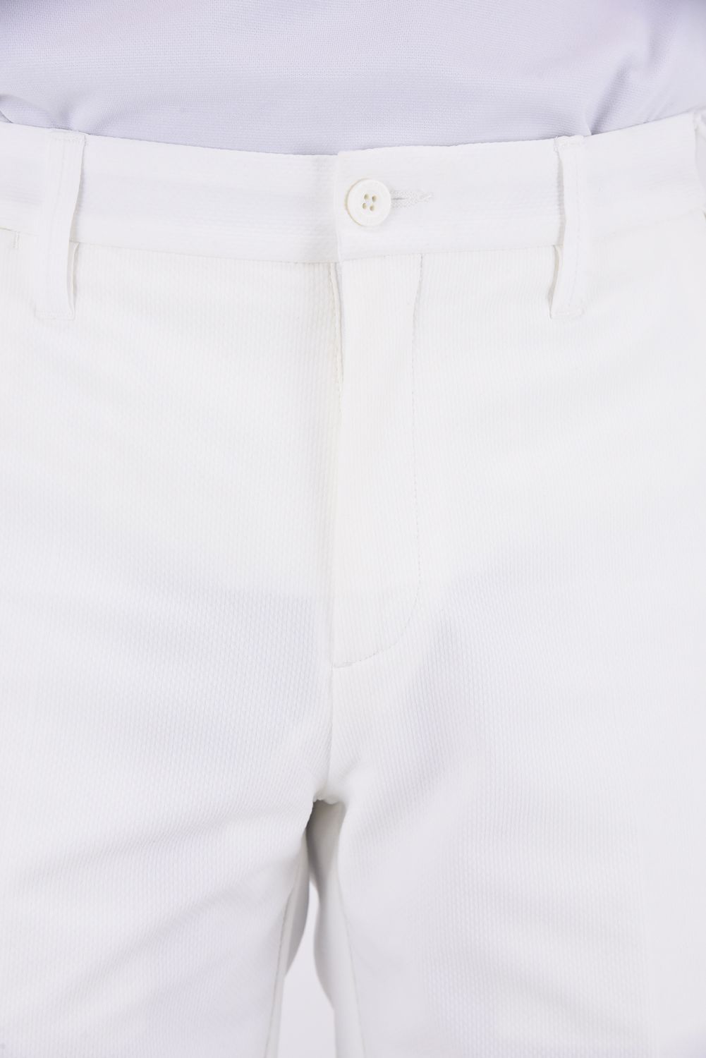 MENS STRETCH DOBBY DRESS SHORT PANTS / ドビー織 ファブリック ショートパンツ (ホワイト)