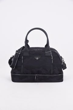 PREMIUM GAUGE BOSTON BAG / コーデュラナイロン レザーパイピング オリジナルカモジャカード ボストンバッグ (ブラック)