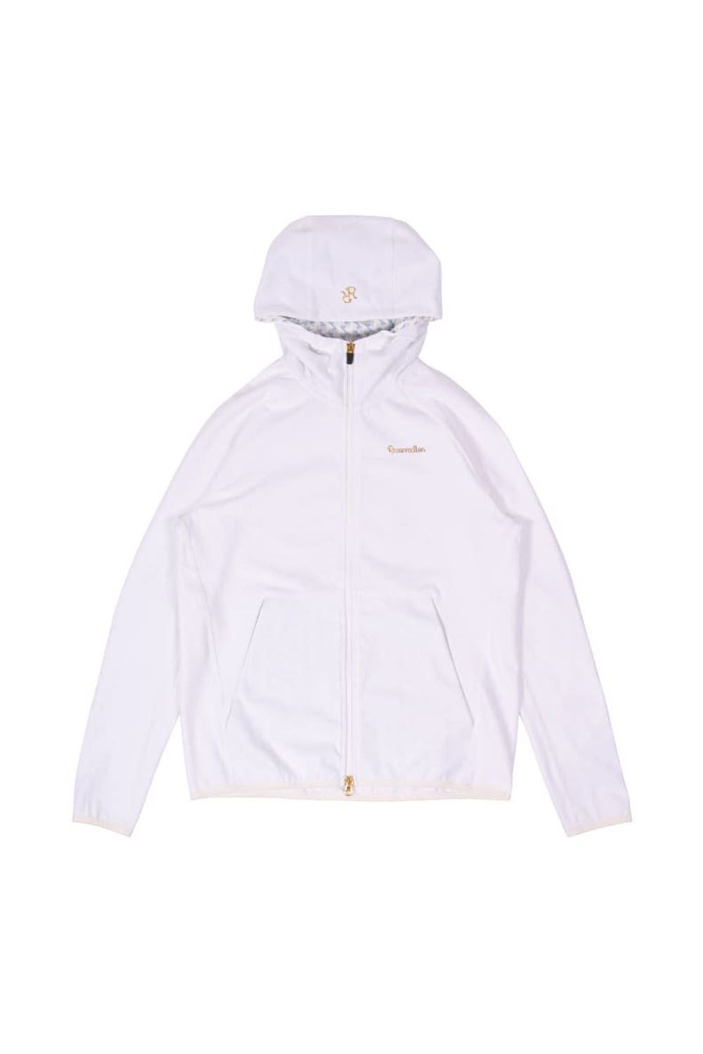 MENS GM JACQUARD ZIP UP HOODIE /  GMジャガード ジップアップ パーカー (ホワイト)