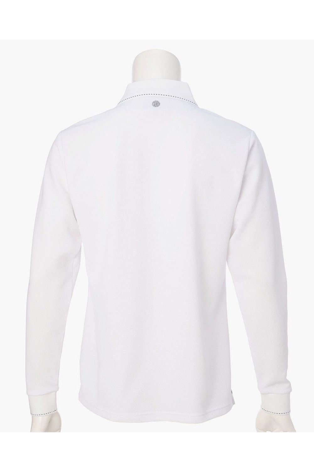 【26AW】 MEN’S BASIC LS POLO / ベーシック ブランドロゴ 長袖ポロシャツ (ホワイト)