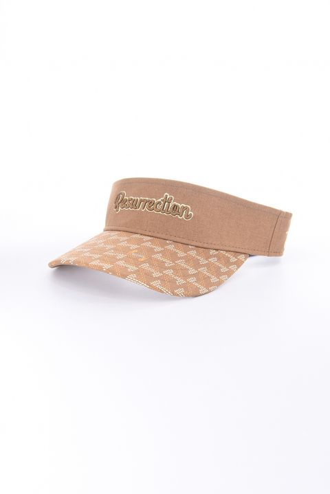 GM BRIM VISOR / ブランドロゴ刺繍 オリジナルテキスタイル サンバイザー (キャメル)