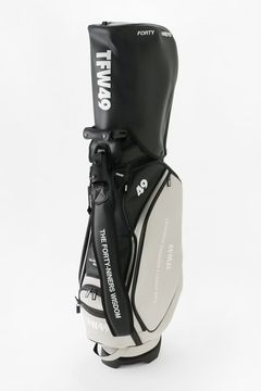 【銀行振込・代金引換不可】【返品・交換不可】 LEATER CADDIE BAG / レザー キャディバッグ (ブラック/グレージュ)