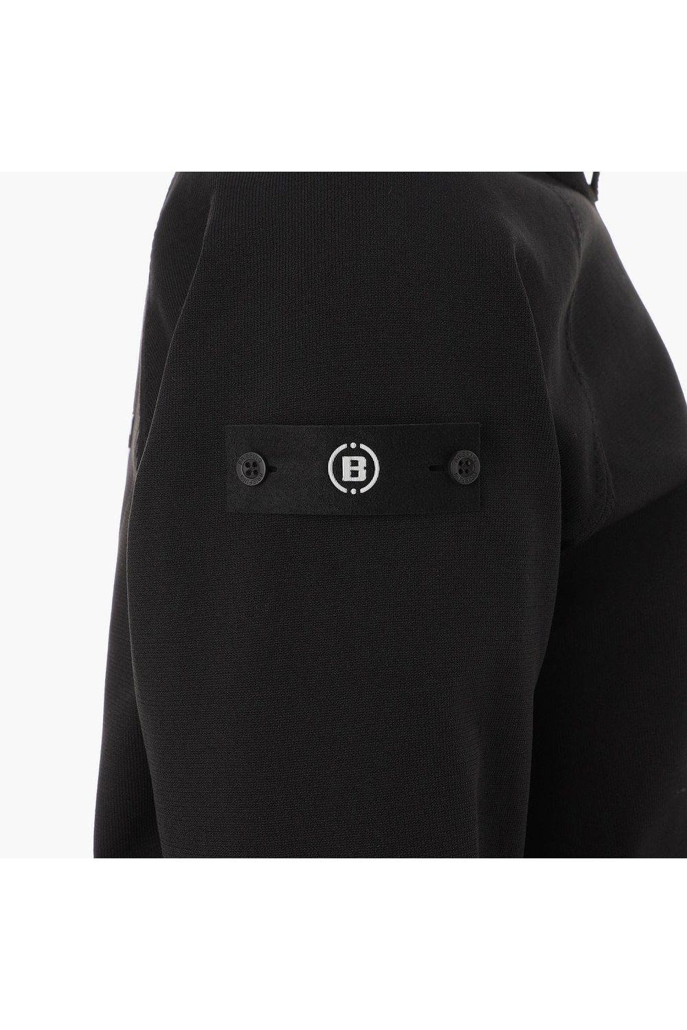 【26AW】 MEN’S PLANE KNIT HALFZIP / BGロゴ ハーフジップニット (ブラック)