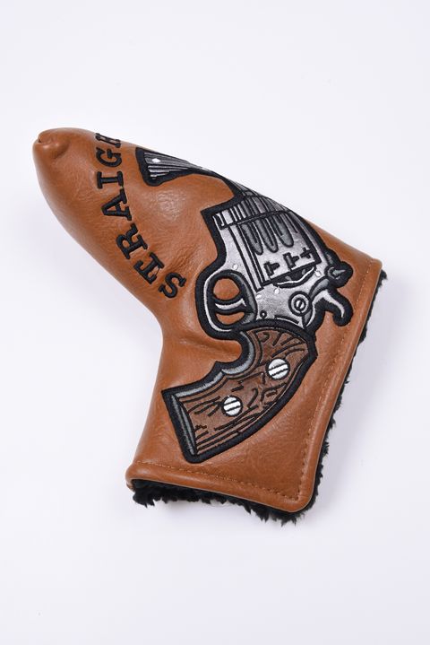 【26AW】 STRAIGHT SHOOTER BLADE COVER / ピストルモチーフ ピンタイプ パターカバー (ブラウン)