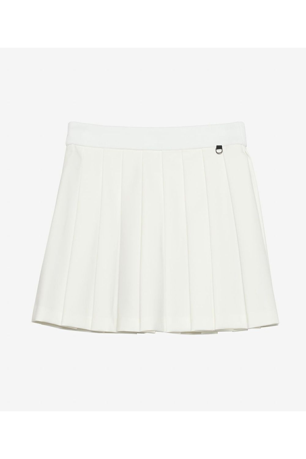 【25AW】【レディース】 WRAP PLEATED SKIRT / ダンボール素材 ウエストリブ バックプリーツスカート (ホワイト)