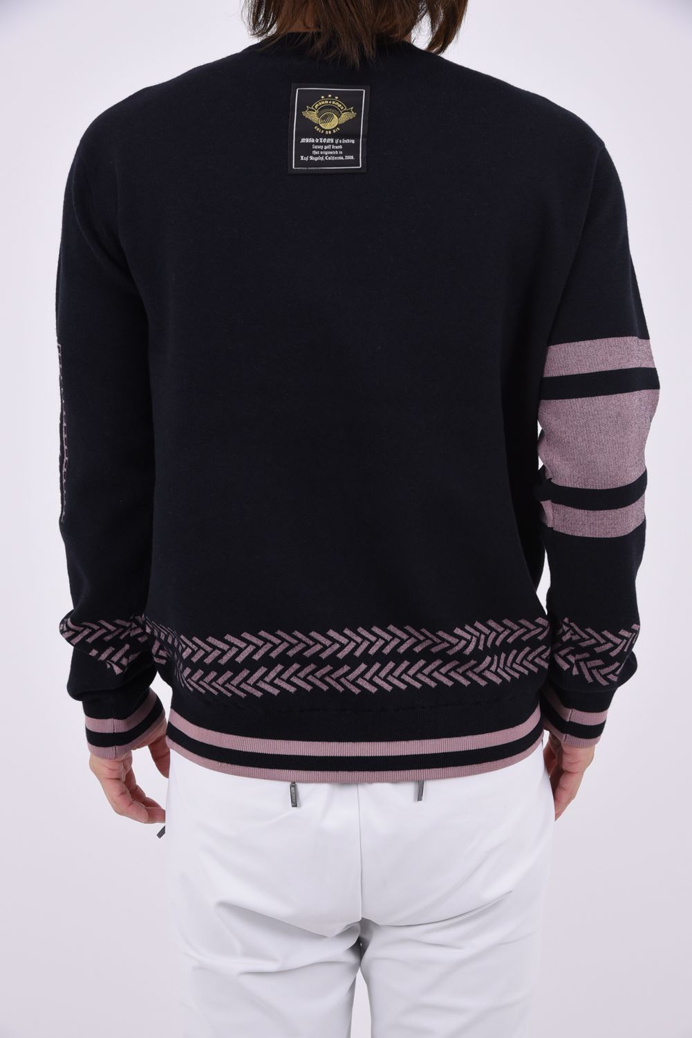 【26AW】 TRIUMPH CASHMERE BLEND KNIT / チャンピオンシップエンブレム カシミヤブレンド ニットプルオーバー (ブラック)