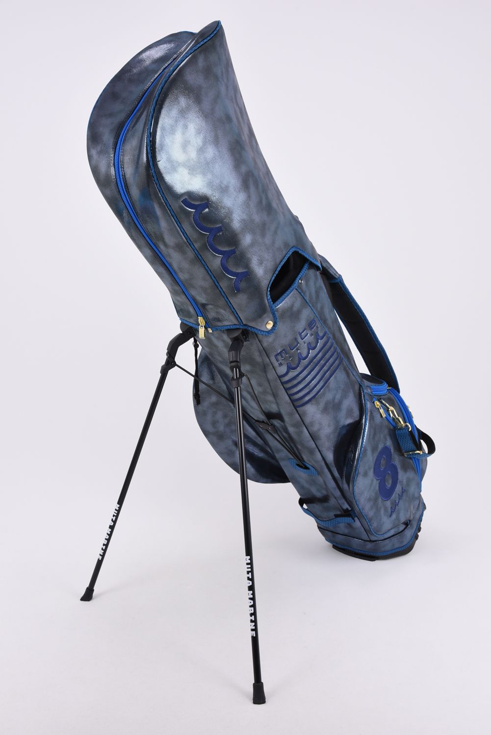 【26AW】 METALLIC CADDY BAG & HEAD COVER / メタリック 14分割 スタンドタイプ キャディバッグ&ヘッドカバーセット (ブルー)