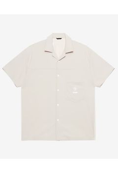 【26SS】 COMBINATION OPEN COLLAR SHIRT / 異素材切り替え オープンカラーシャツ (ベージュ)