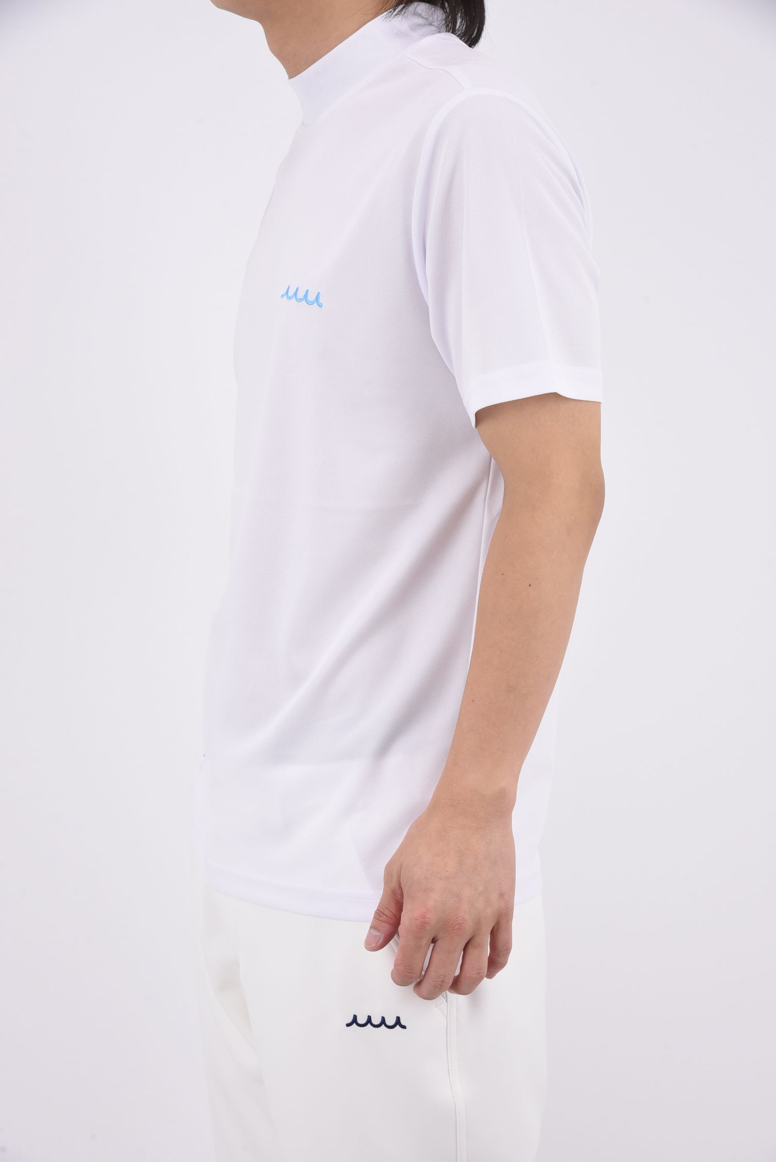 【26SS】 MOCK NECK / バックプリント ベーシック モックネックTシャツ (ホワイト)