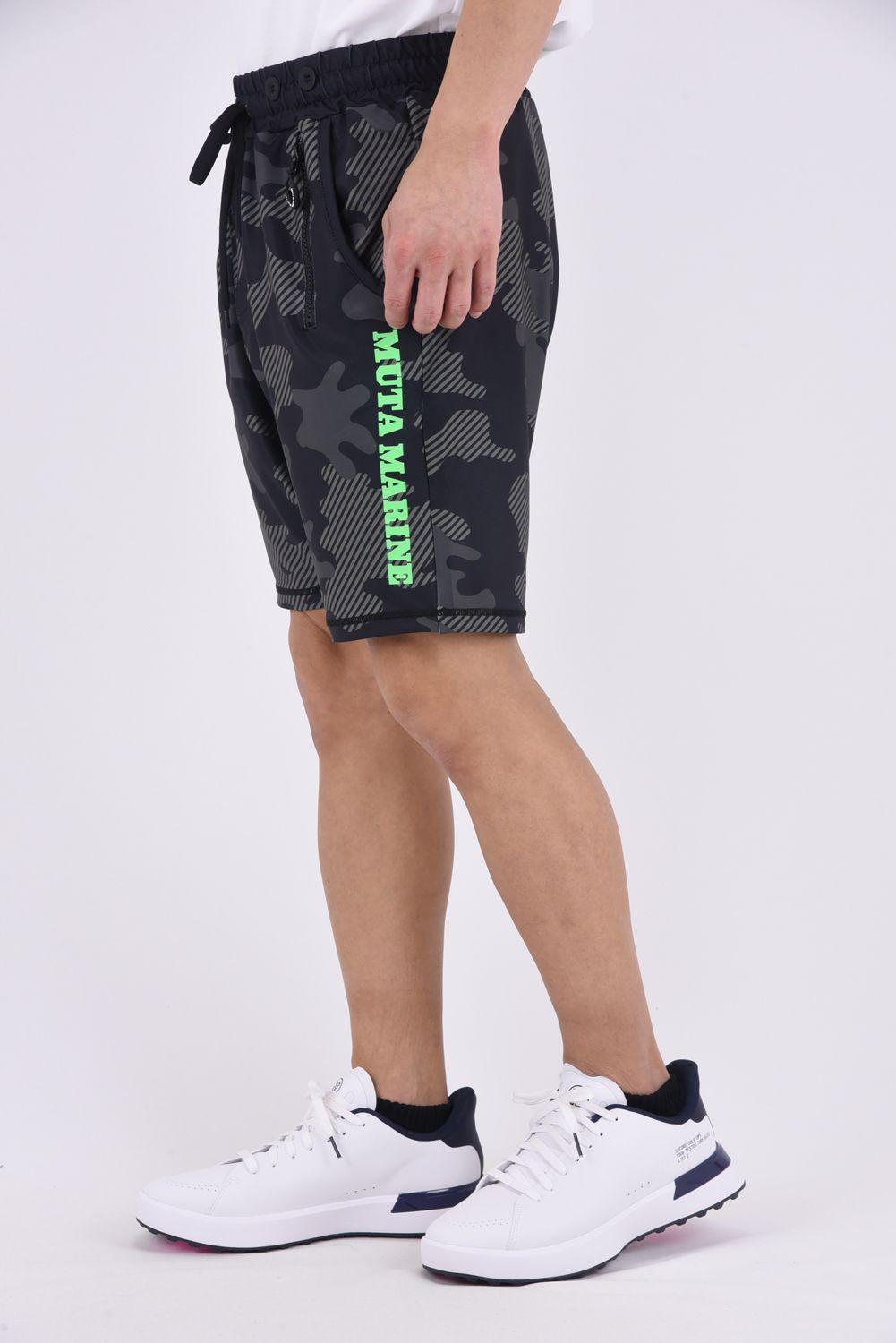 【26SS】 RUSH SHORT PANTS (DIAGONAL CAMO) / ダイアゴナルカモフラージュ ラッシュガード ショートパンツ (ブラック)