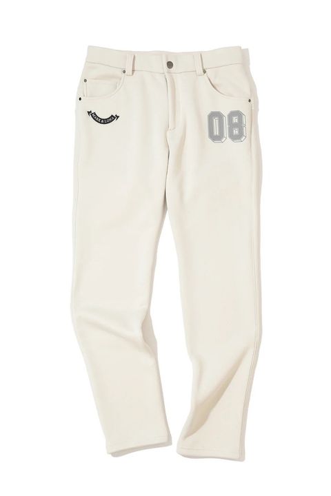 【2025AW】 PANTS / 裏フリース スウェット素材 スリムフィット ロングパンツ (オフホワイト)