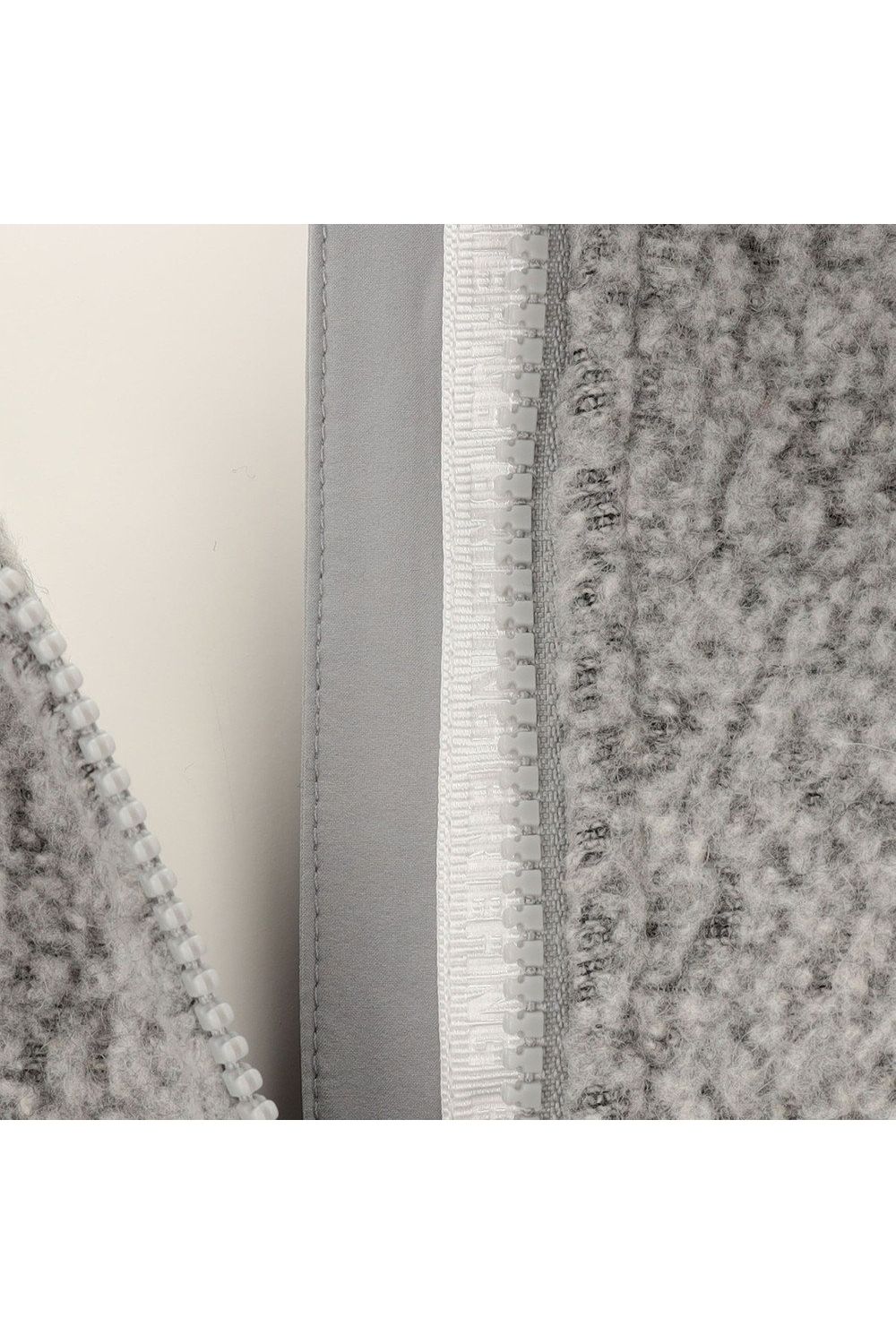 【25AW】【レディース】 WOMEN’S WOOL BOA HALFZIP TOP / ウールボアフリース ハイネック ハーフジップフーディー (ライトグレー)