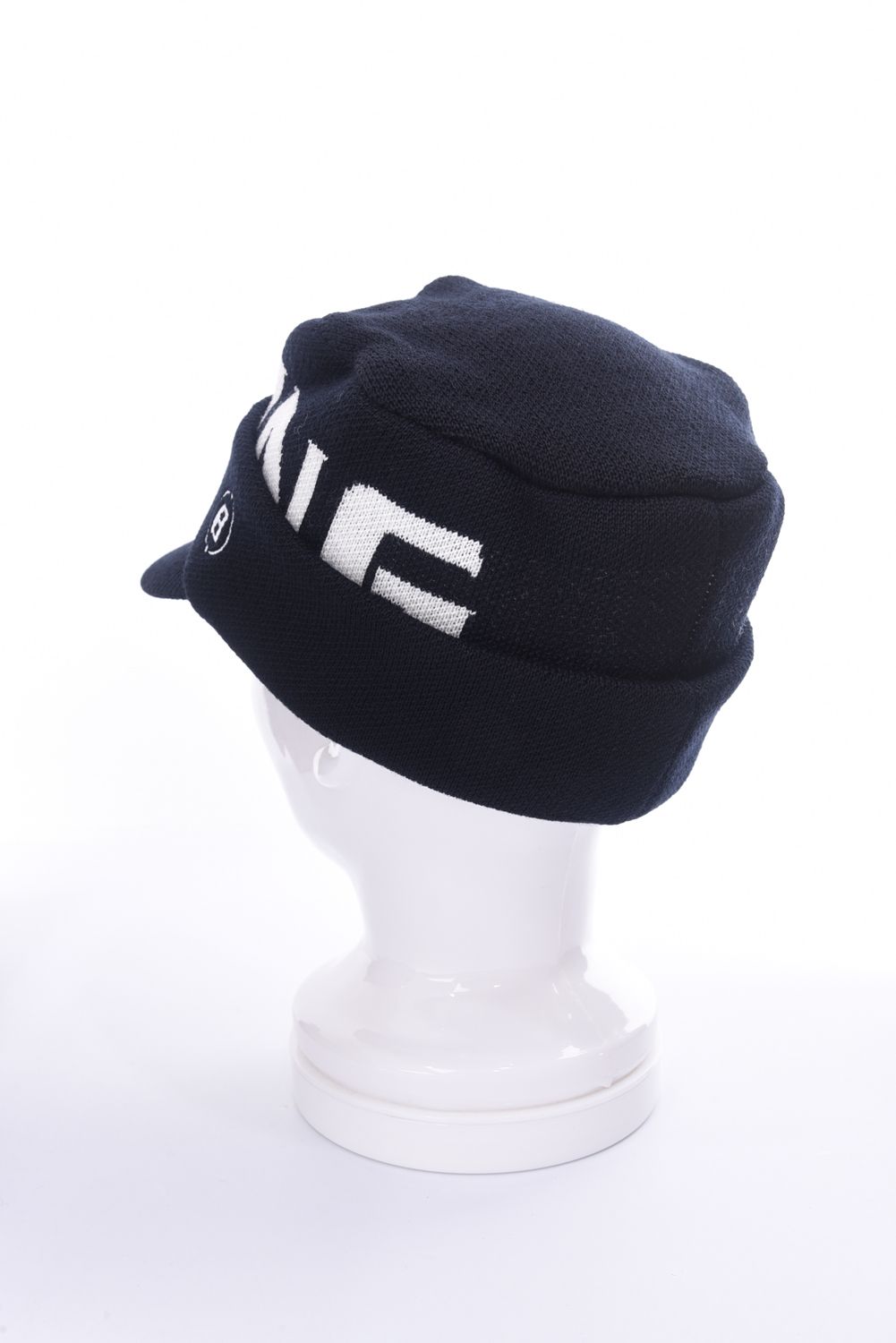 KNIT WORK CAP / ビッグロゴ ニット ワーク キャップ (ブラック)