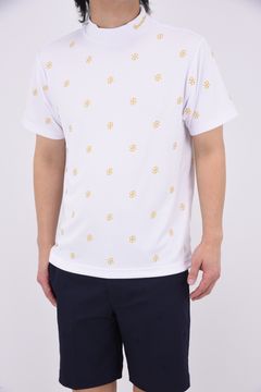 【25SS】 MENS RR EBD MOCK NECK / RRロゴ総柄 リラックスフィット モックネックTシャツ (ホワイト)*