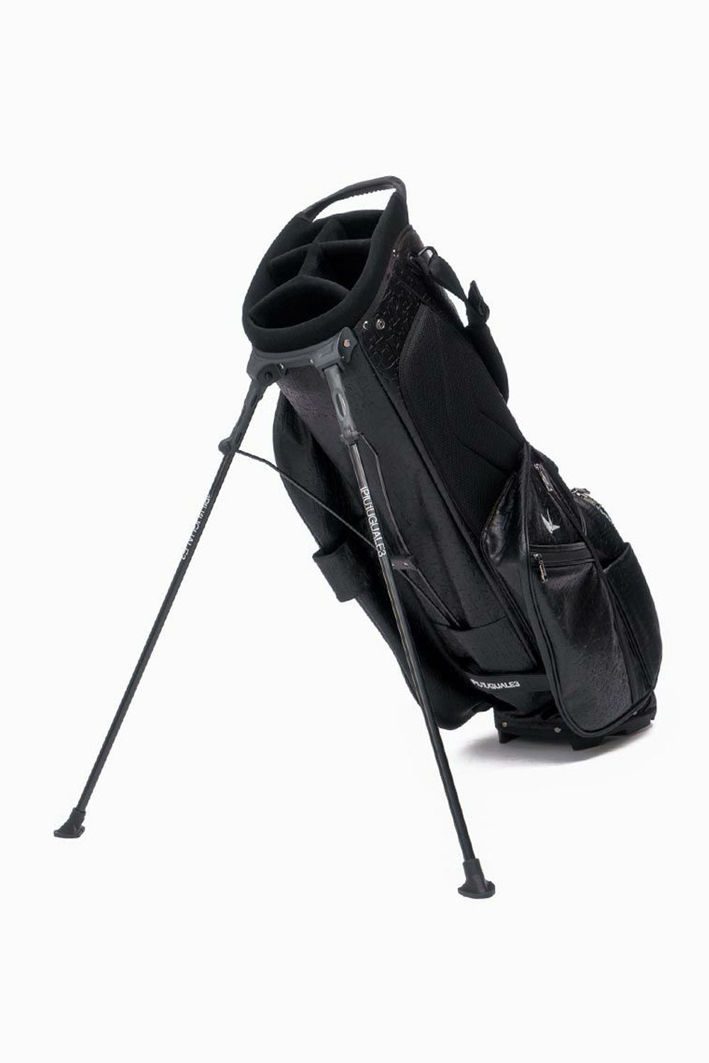 【銀行振込・代金引換不可】【返品・交換不可】  STAND CADDIE BAG / ブランドロゴ型押し スタンドタイプ キャディバッグ (ブラック)