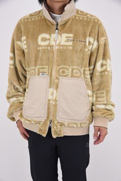 【25AW】【CDEシリーズ】 DSBJ / ナイロンタフタ ボアジャカード リバーシブル ジップブルゾン (ベージュ)