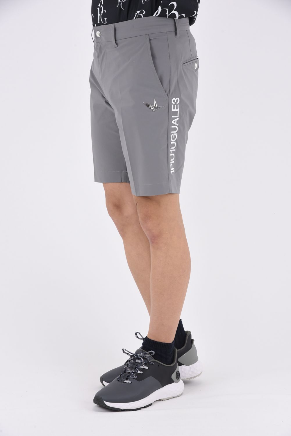 BASIC SHORT PANTS / ブランドロゴ ベーシック ショートパンツ (グレー)