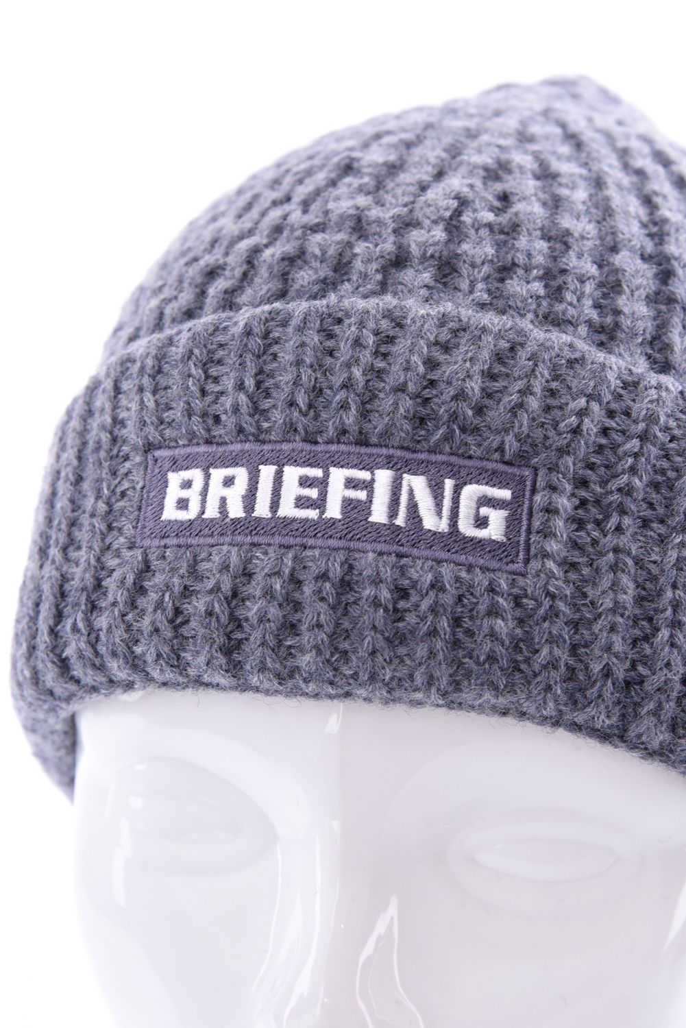 【26AW】 MEN’S WR WOOL KNIT BEANIE / ブランドロゴパッチ リブ編みニットビーニー (グレー)