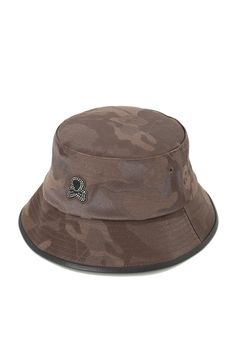 GAUGE CRYSTAL ICON HAT / オリジナルカモジャカード ドローコード付き バケットハット (ブラウン)