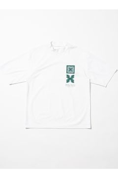 【2026SS】 SURF Mockneck S/S(Nalu＆Turf) / NALU＆TURFプリント モックネックTシャツ (ホワイト) (4月入荷予定)