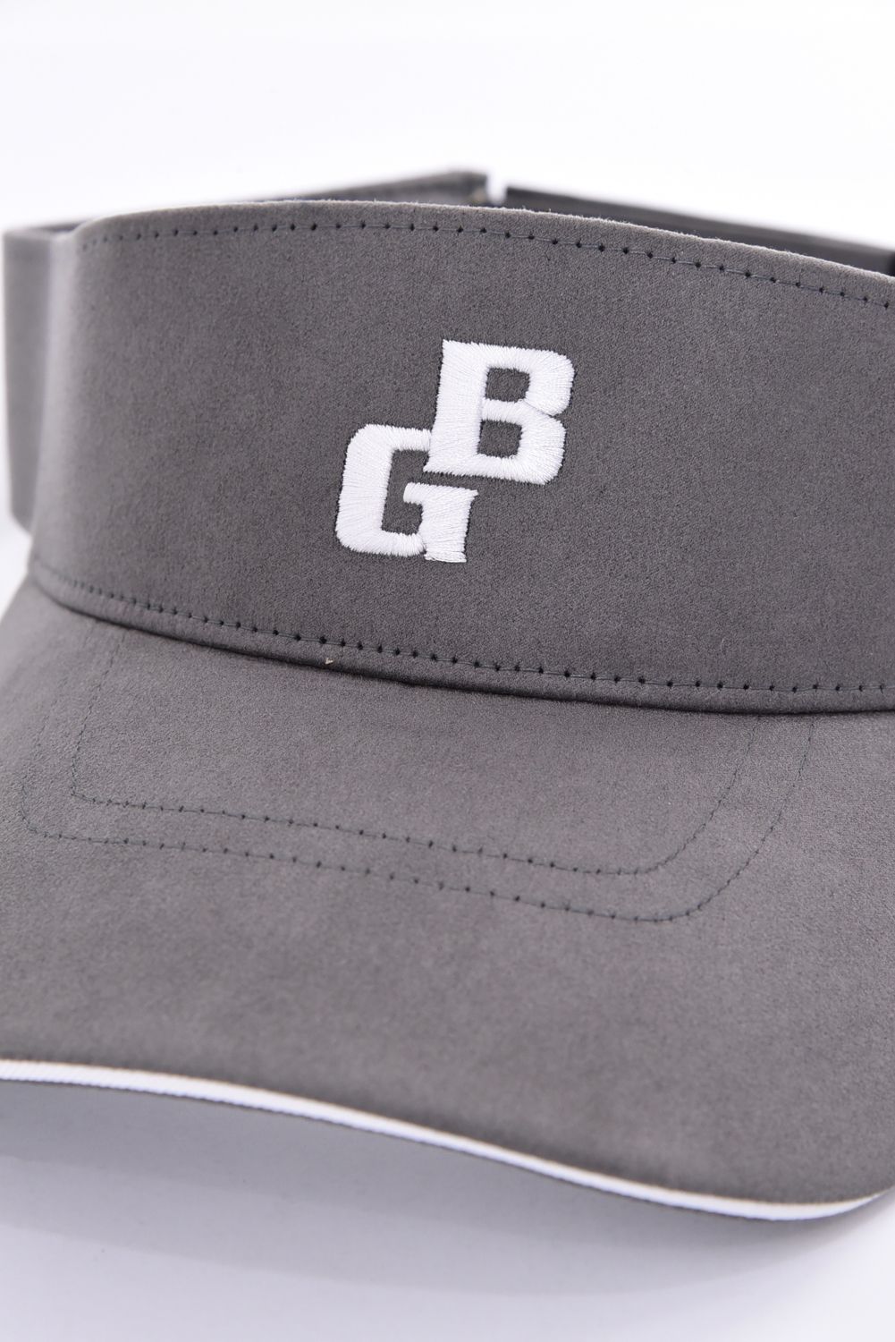 【26AW】 MEN’S SUEDE SMALL BG LOGO VISOR / スウェード素材 スモールBGロゴ サンバイザー (グレー)