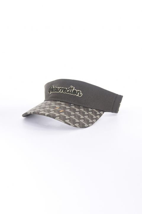 GM BRIM VISOR / ブランドロゴ刺繍 オリジナルテキスタイル サンバイザー (カーキ)