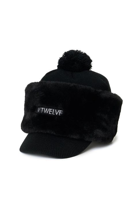 SEP KNIT CAP / ファーネックウォーマー&ニットキャップ セット (ブラック)