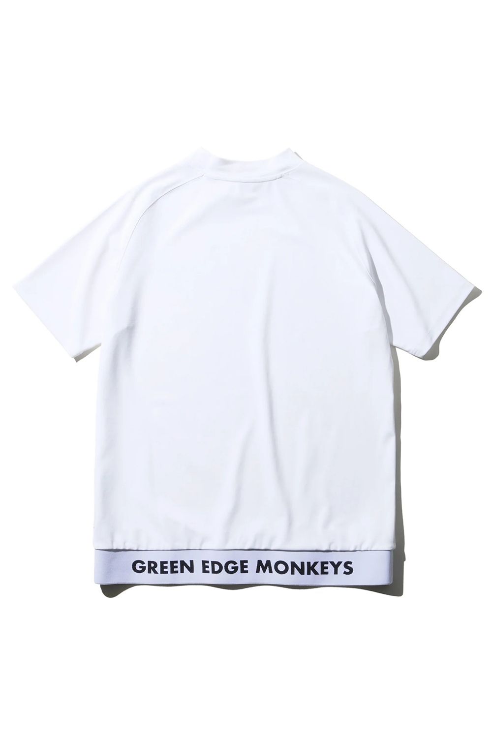 【26SS】 RIBBED HEM MOCK NECK / モンキーデザインプリント ヘムリブ モックネックTシャツ (ホワイト)