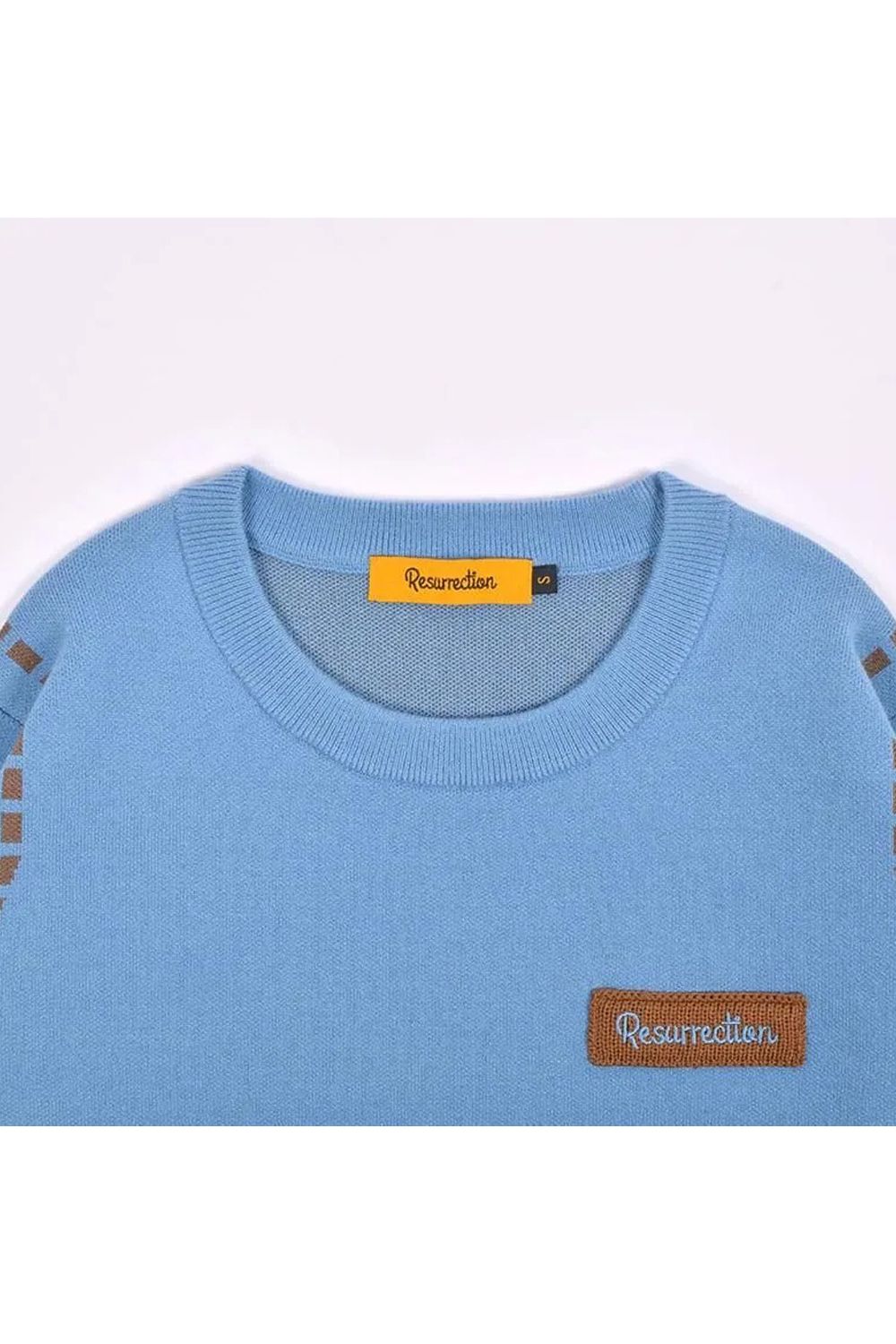 【26AW】【レディース】 STITCHING LINE KNIT / ステッチングライン クルーネックニット (ブルー)*