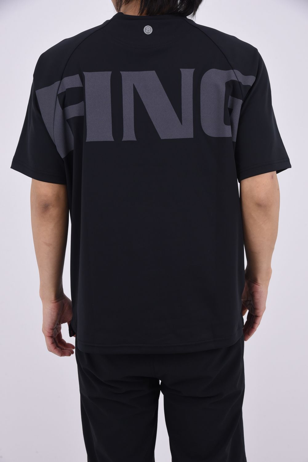 【26SS】 MEN’S BIG BEAT HIGHNECK / ビッグロゴ リラックスフィット モックネックTシャツ (ブラック)