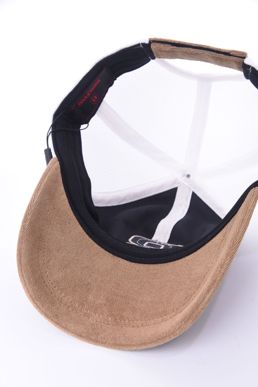 MEN’S PILE INITIAL MESH CAP / イニシャル メッシュ キャップ (ライトブラウン)