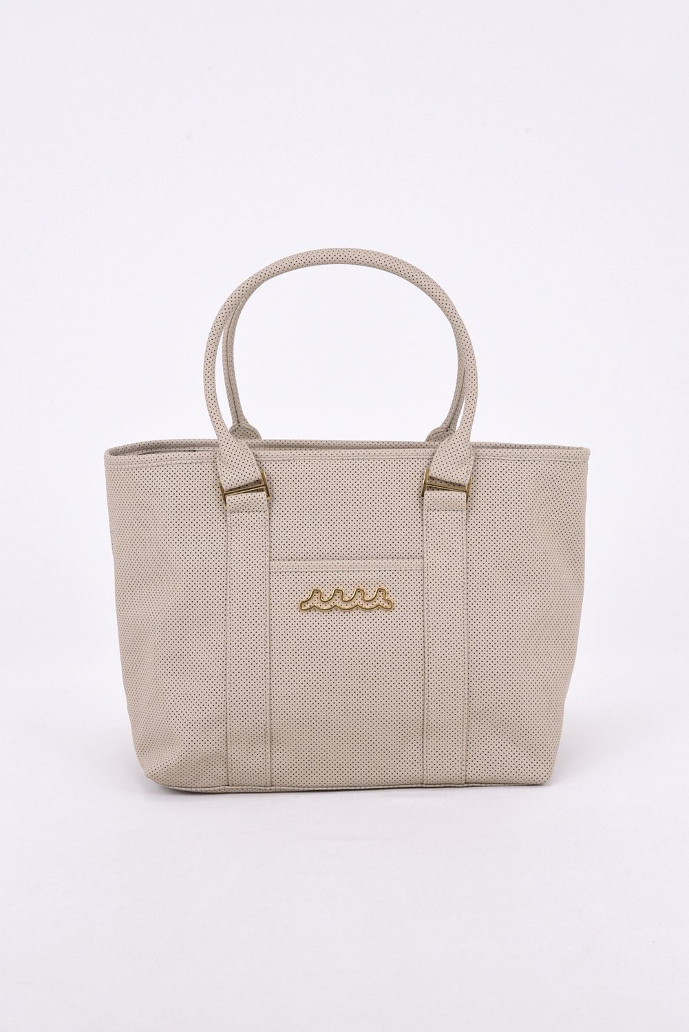 【26AW】 PUNCHING TOTE BAG / パンチングエシカルレザー BIGトートバッグ (ニュートラルベージュ)